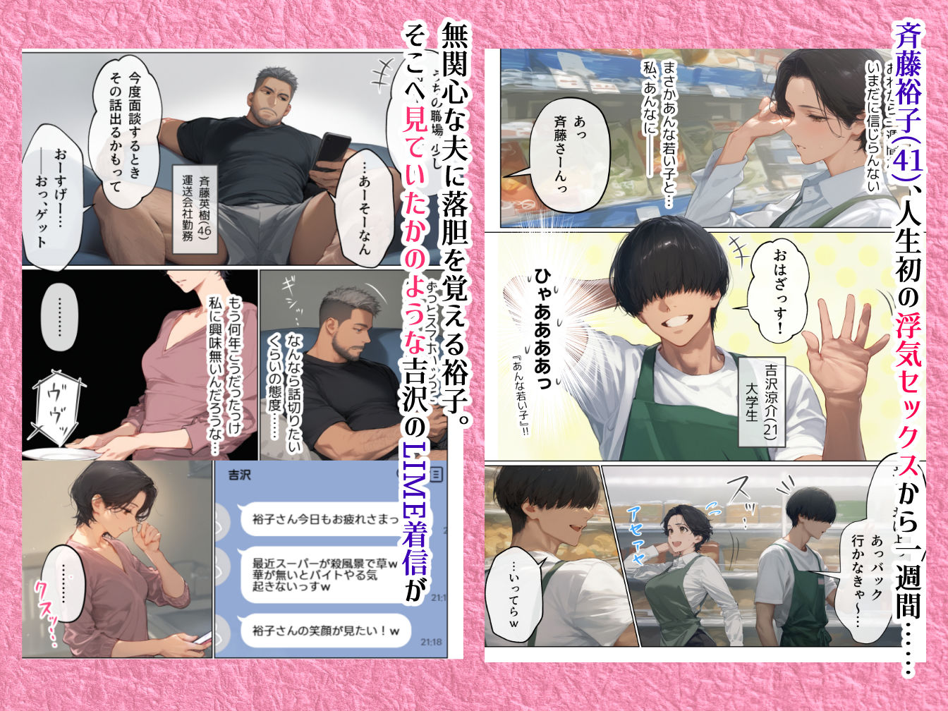 バ先のパート主婦（41）とセフレになったので週三で濃厚変態セックスを仕込んだら乳首ピアスと肛門で発情するド変態主婦になった話のサンプル画像1